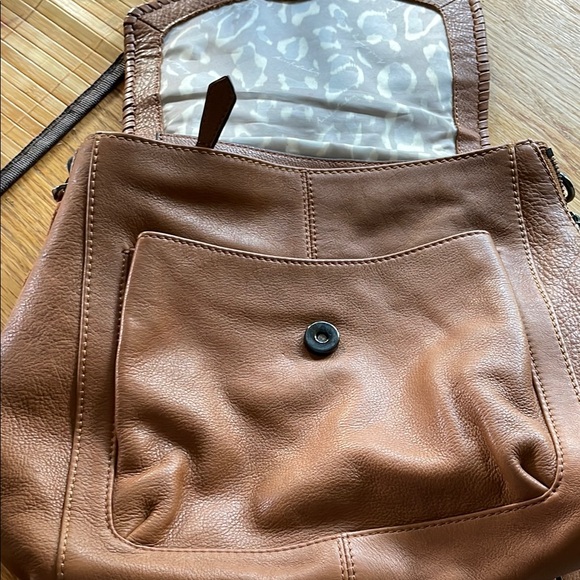 Aimee Kestenberg Tan Leather Backpack with Braided Trim - Picture 4 of 13